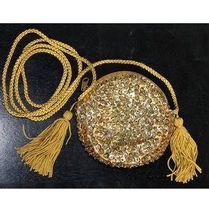 Gold Sequin Crossbody Bag